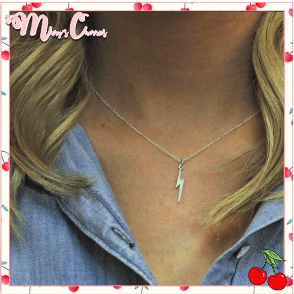 2/$25 🍒 Lightning BOLT Necklace - Picture 1 of 7